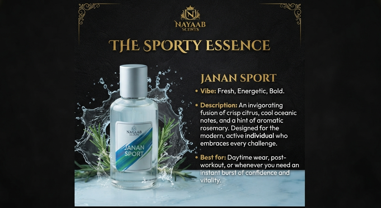 Janan Sport - Dynamic Fresh Attar | Nayaab Scents